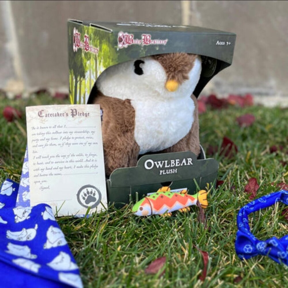 Owlbear Plush - Luxury Owl Bear Stuffed Animal - Boxed & Accessories - Brown‎